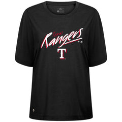 Texas Rangers Levelwear Women's Bloom Sizzle T-Shirt - Black