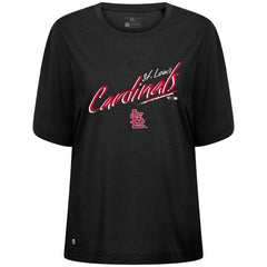 St. Louis Cardinals Levelwear Women's Bloom Sizzle T-Shirt - Black
