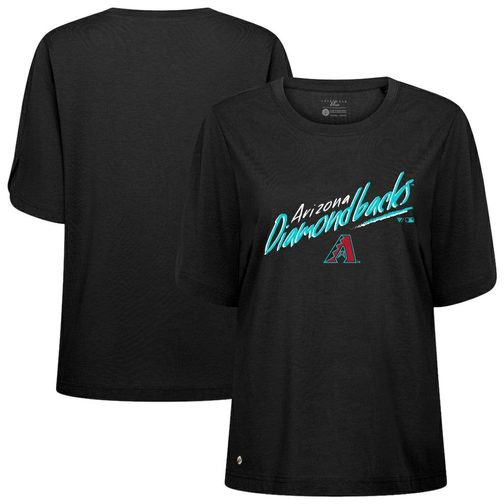 Arizona Diamondbacks Levelwear Women's Bloom Sizzle T-Shirt - Black