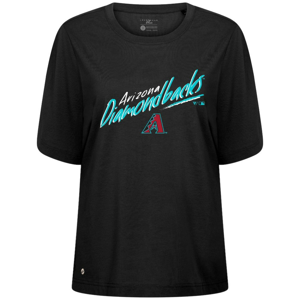 Arizona Diamondbacks Levelwear Women's Bloom Sizzle T-Shirt - Black