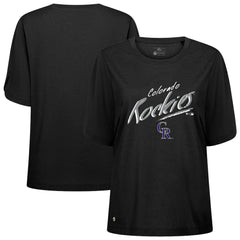 Colorado Rockies Levelwear Women's Bloom Sizzle T-Shirt - Black