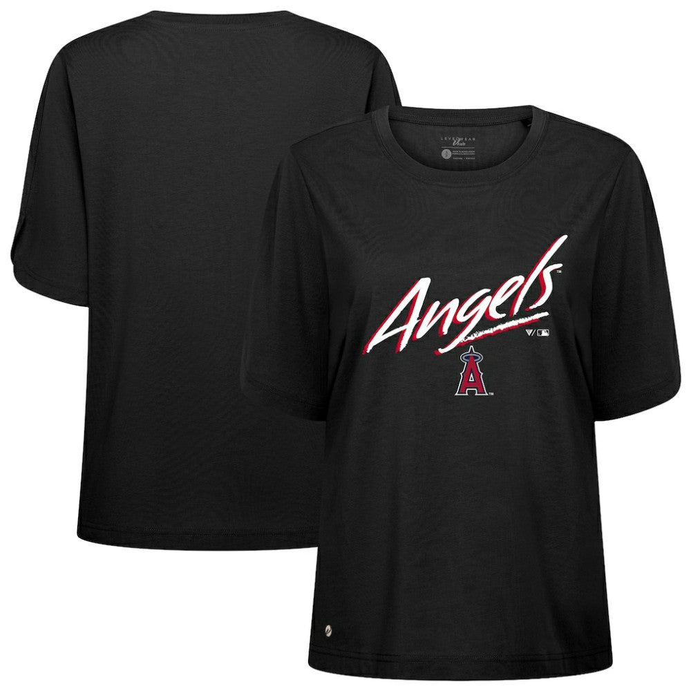Los Angeles Angels Levelwear Women's Bloom Sizzle T-Shirt - Black