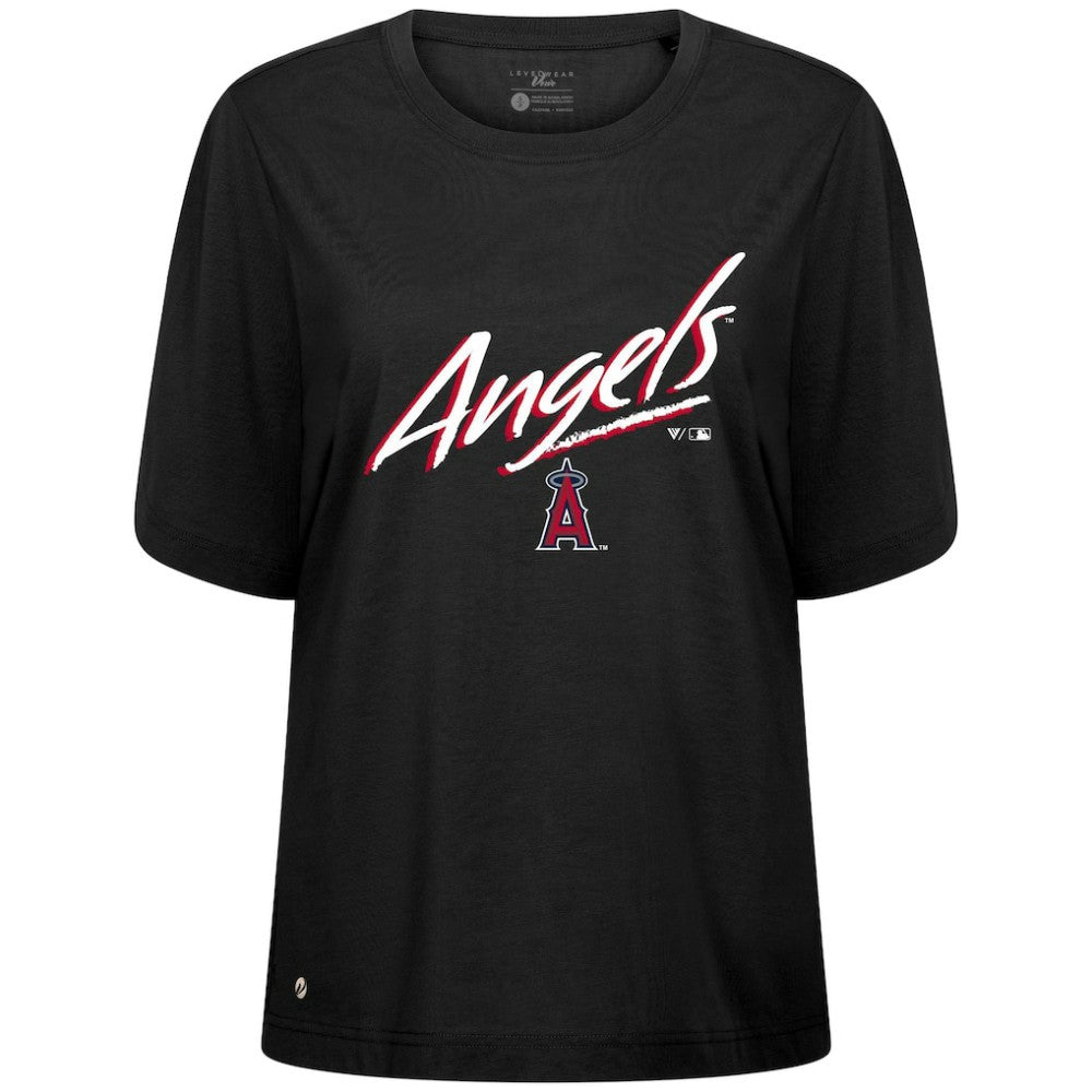 Los Angeles Angels Levelwear Women's Bloom Sizzle T-Shirt - Black