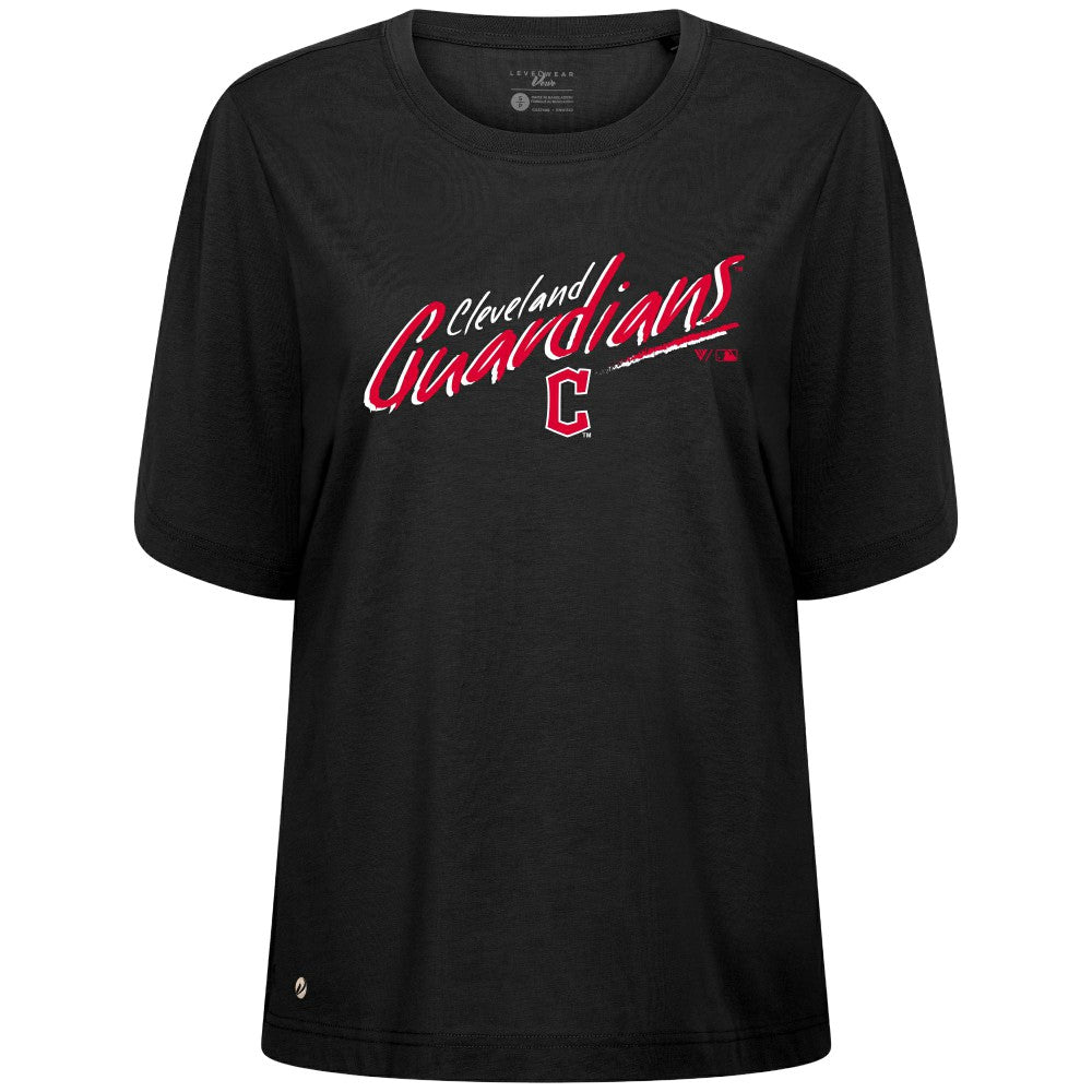 Cleveland Guardians Levelwear Women's Bloom Sizzle T-Shirt - Black