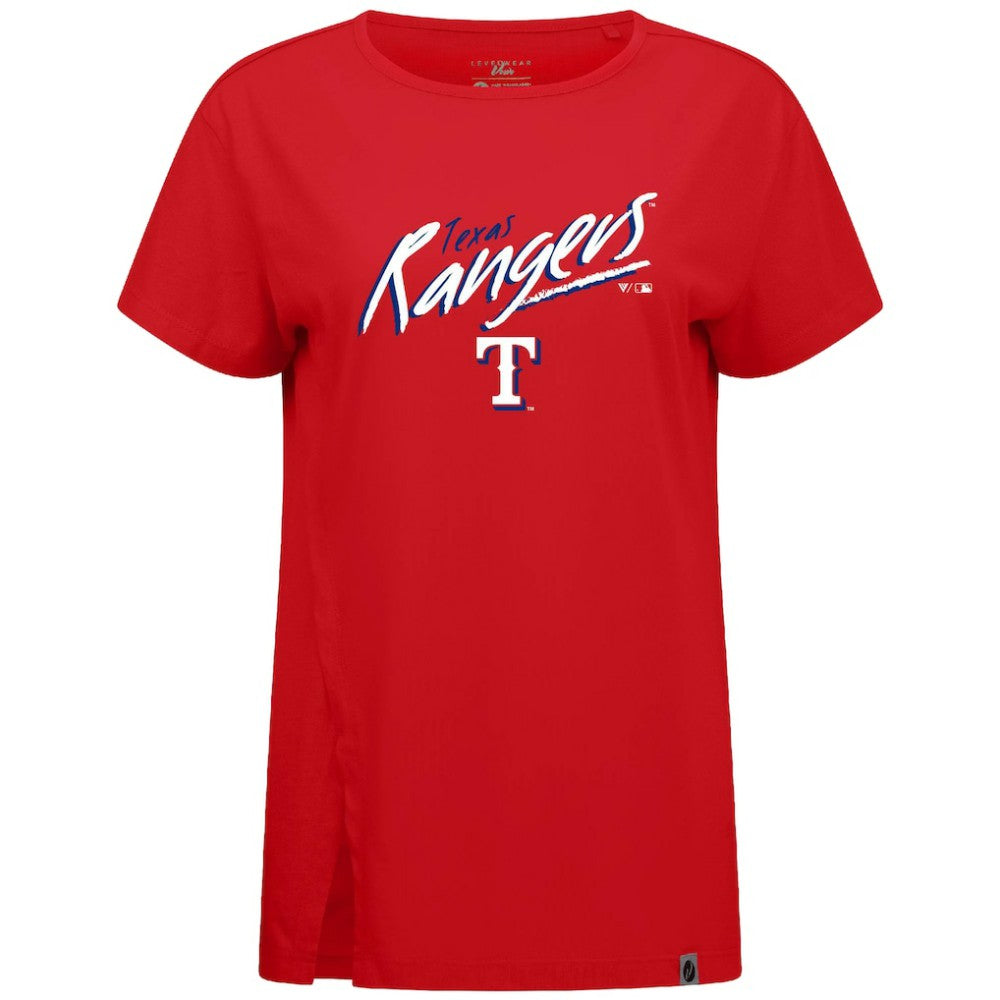 Texas Rangers Levelwear Women's Influx Sizzle T-Shirt - Red