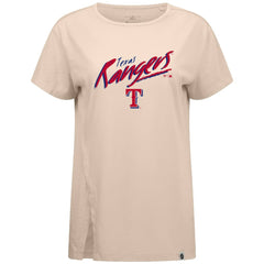 Texas Rangers Levelwear Women's Influx Sizzle T-Shirt - Khaki