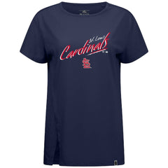 St. Louis Cardinals Levelwear Women's Influx Sizzle T-Shirt - Navy