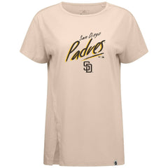 San Diego Padres Levelwear Women's Influx Sizzle T-Shirt - Khaki