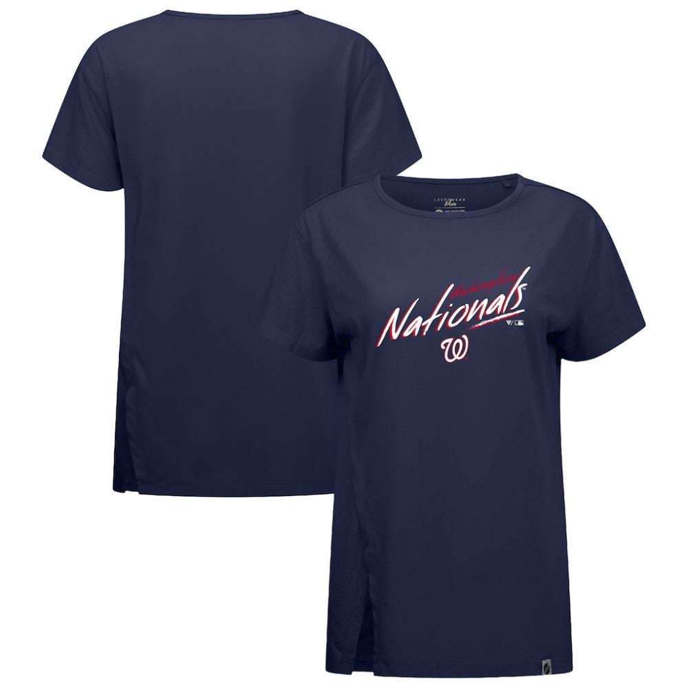 Washington Nationals Levelwear Women's Influx Sizzle T-Shirt - Navy