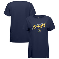 Milwaukee Brewers Levelwear Women's Influx Sizzle T-Shirt - Navy
