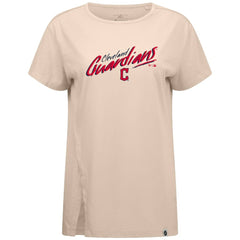 Cleveland Guardians Levelwear Women's Influx Sizzle T-Shirt - Khaki