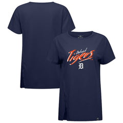 Detroit Tigers Levelwear Women's Influx Sizzle T-Shirt - Navy