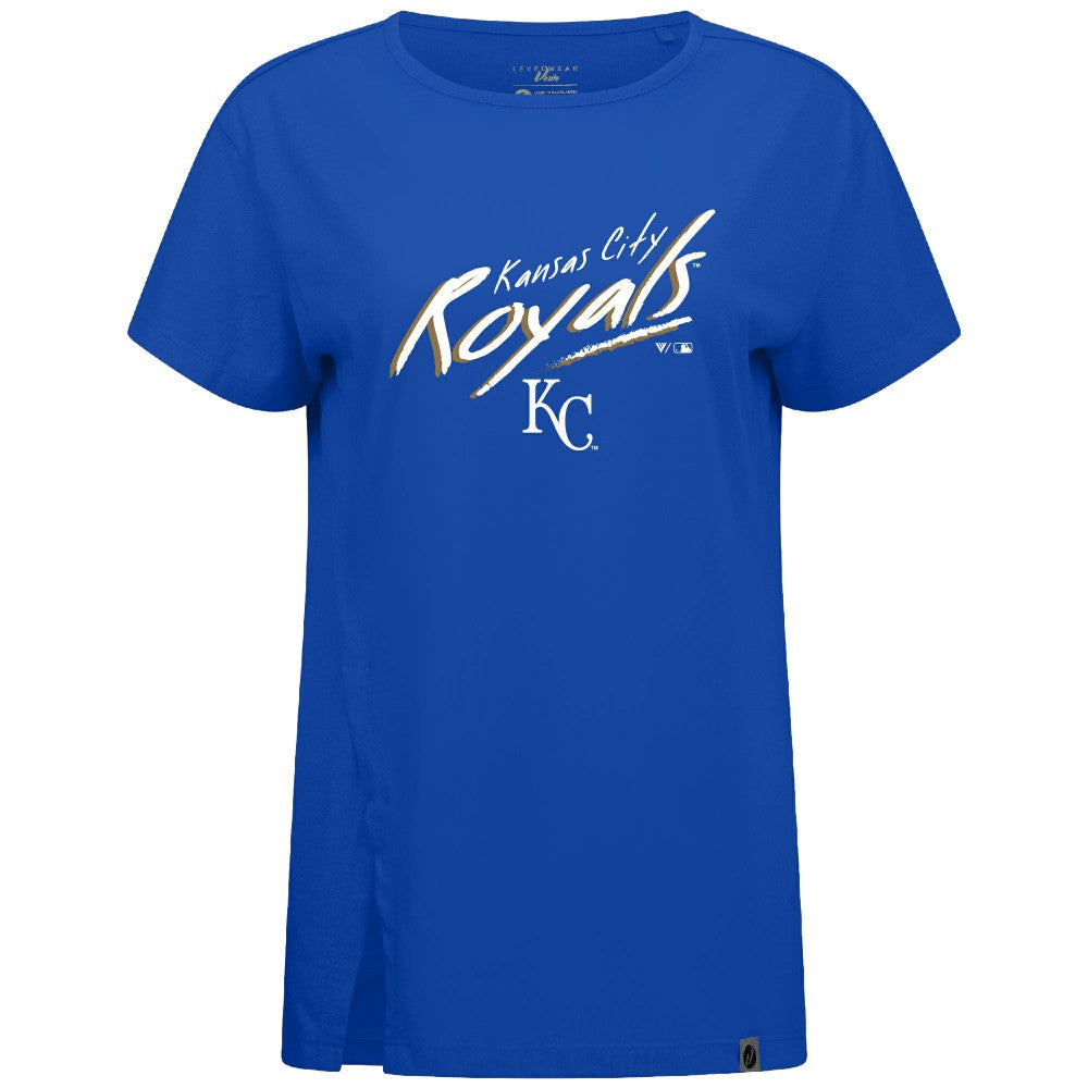 Kansas City Royals Levelwear Women's Influx Sizzle T-Shirt - Royal