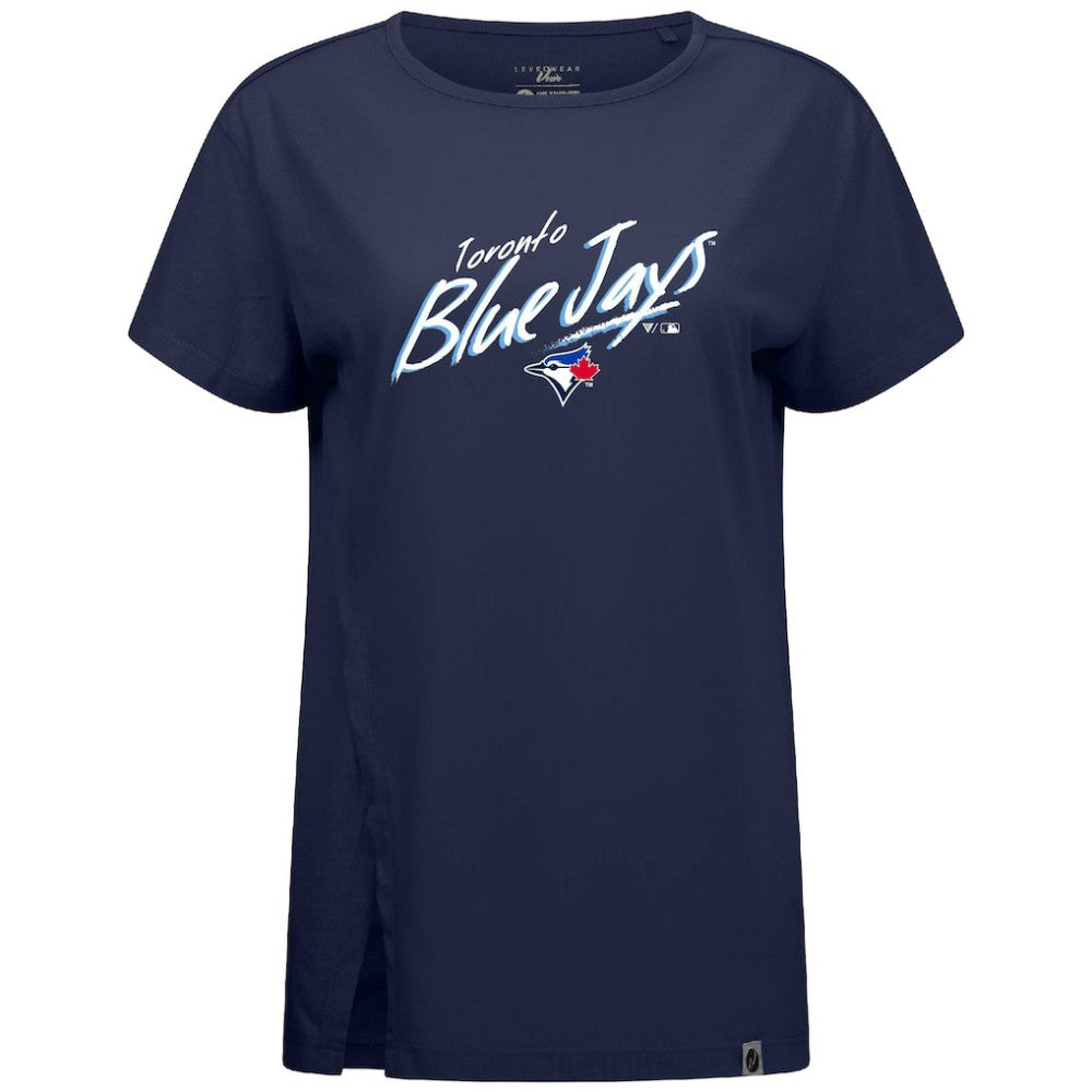 Toronto Blue Jays Levelwear Women's Influx Sizzle T-Shirt - Navy