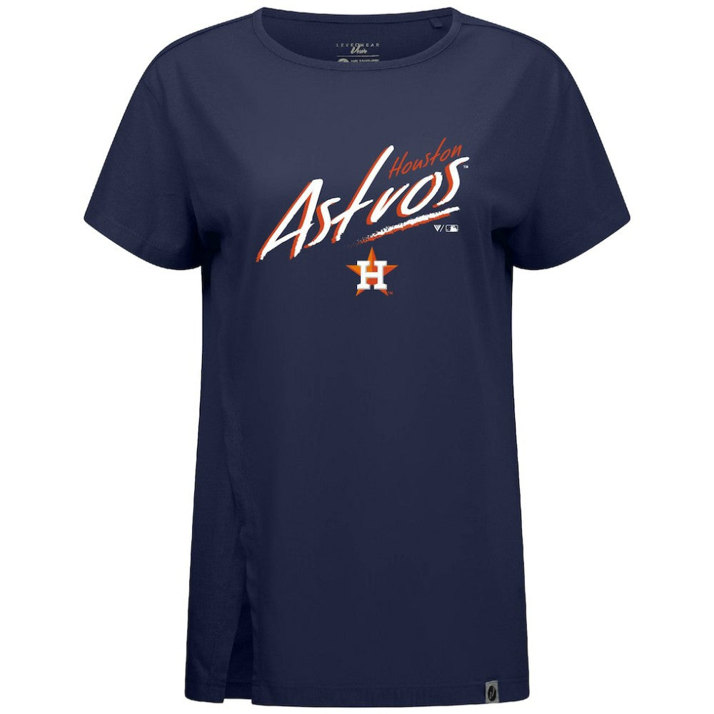 Houston Astros Levelwear Women's Influx Sizzle T-Shirt - Navy
