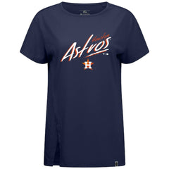 Houston Astros Levelwear Women's Influx Sizzle T-Shirt - Navy