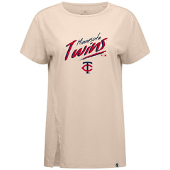 Minnesota Twins Levelwear Women's Influx Sizzle T-Shirt - Khaki