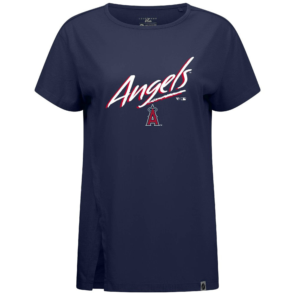 Los Angeles Angels Levelwear Women's Influx Sizzle T-Shirt - Navy