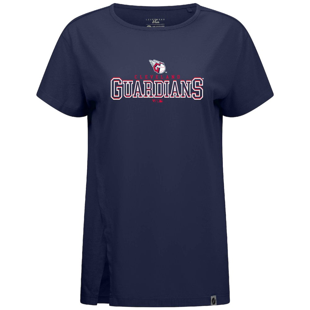 Cleveland Guardians Levelwear Women's Influx Journey T-Shirt - Navy