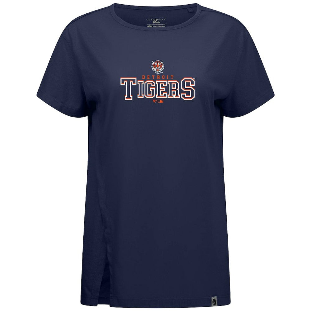 Detroit Tigers Levelwear Women's Influx Journey T-Shirt - Navy
