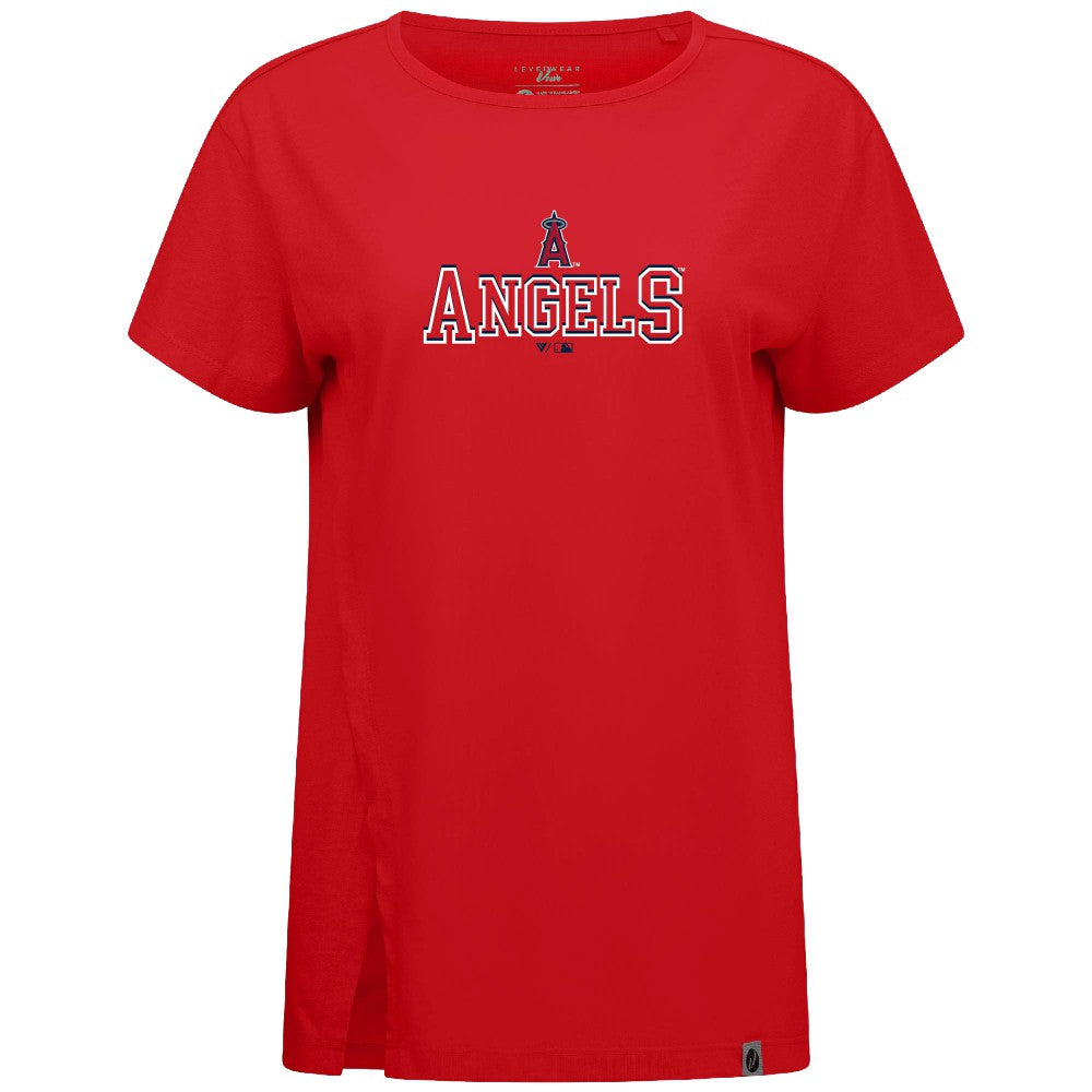 Los Angeles Angels Levelwear Women's Influx Journey T-Shirt - Red