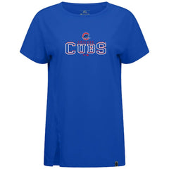 Chicago Cubs Levelwear Women's Influx Journey T-Shirt - Royal