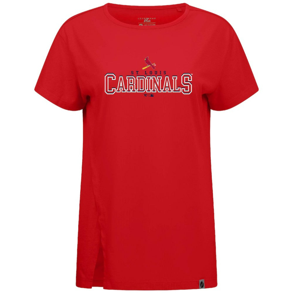St. Louis Cardinals Levelwear Women's Influx Journey T-Shirt - Red