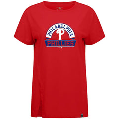 Philadelphia Phillies Levelwear Women's Influx Banner Arch T-Shirt - Red