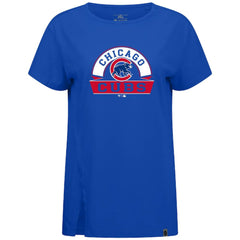 Chicago Cubs Levelwear Women's Influx Banner Arch T-Shirt - Royal