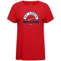 St. Louis Cardinals Levelwear Women's Influx Banner Arch T-Shirt - Red
