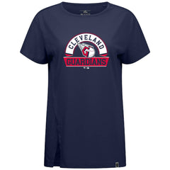 Cleveland Guardians Levelwear Women's Influx Banner Arch T-Shirt - Navy