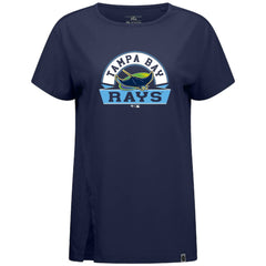 Tampa Bay Rays Levelwear Women's Influx Banner Arch T-Shirt - Navy