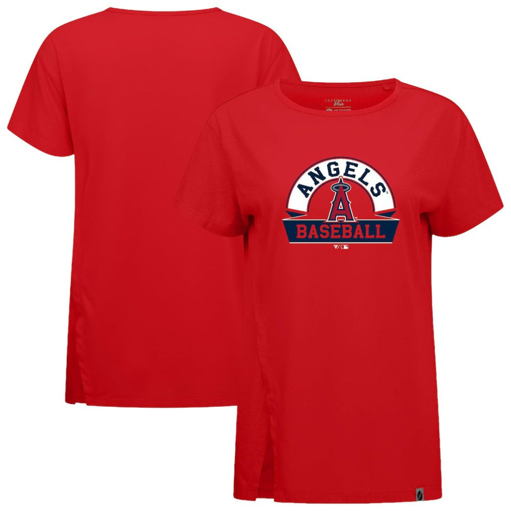 Los Angeles Angels Levelwear Women's Influx Banner Arch T-Shirt - Red