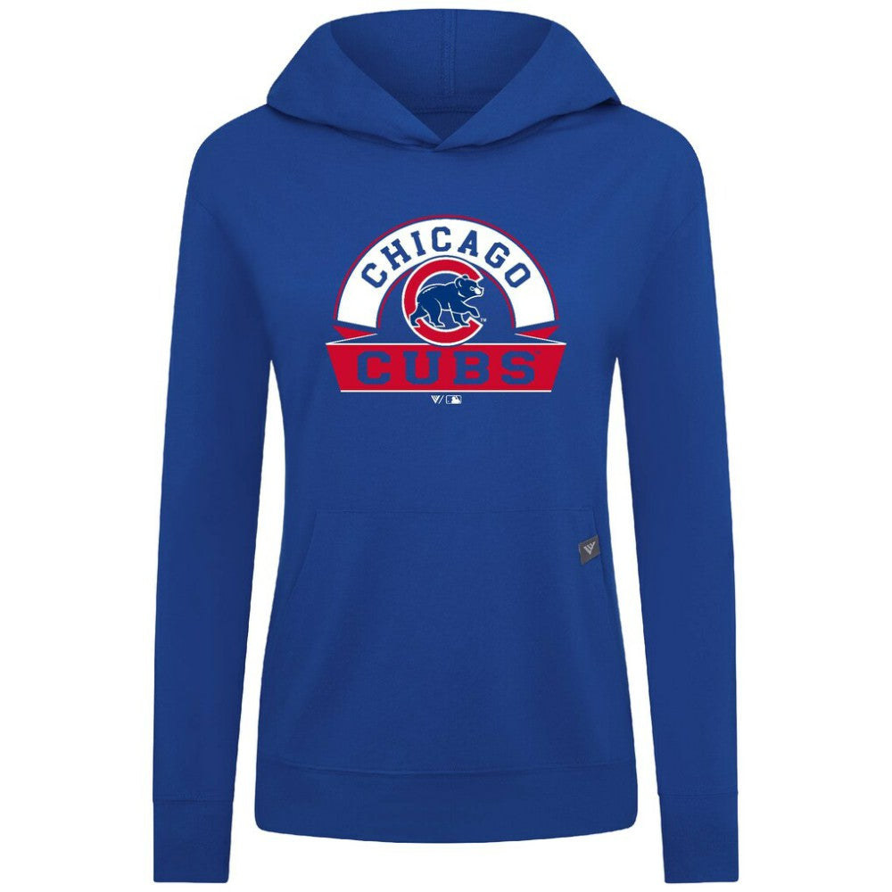 Chicago Cubs Levelwear Women's Relay Banner Arch Long Sleeve T-Shirt Hoodie - Royal