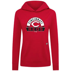 Cincinnati Reds Levelwear Women's Relay Banner Arch Long Sleeve T-Shirt Hoodie - Red