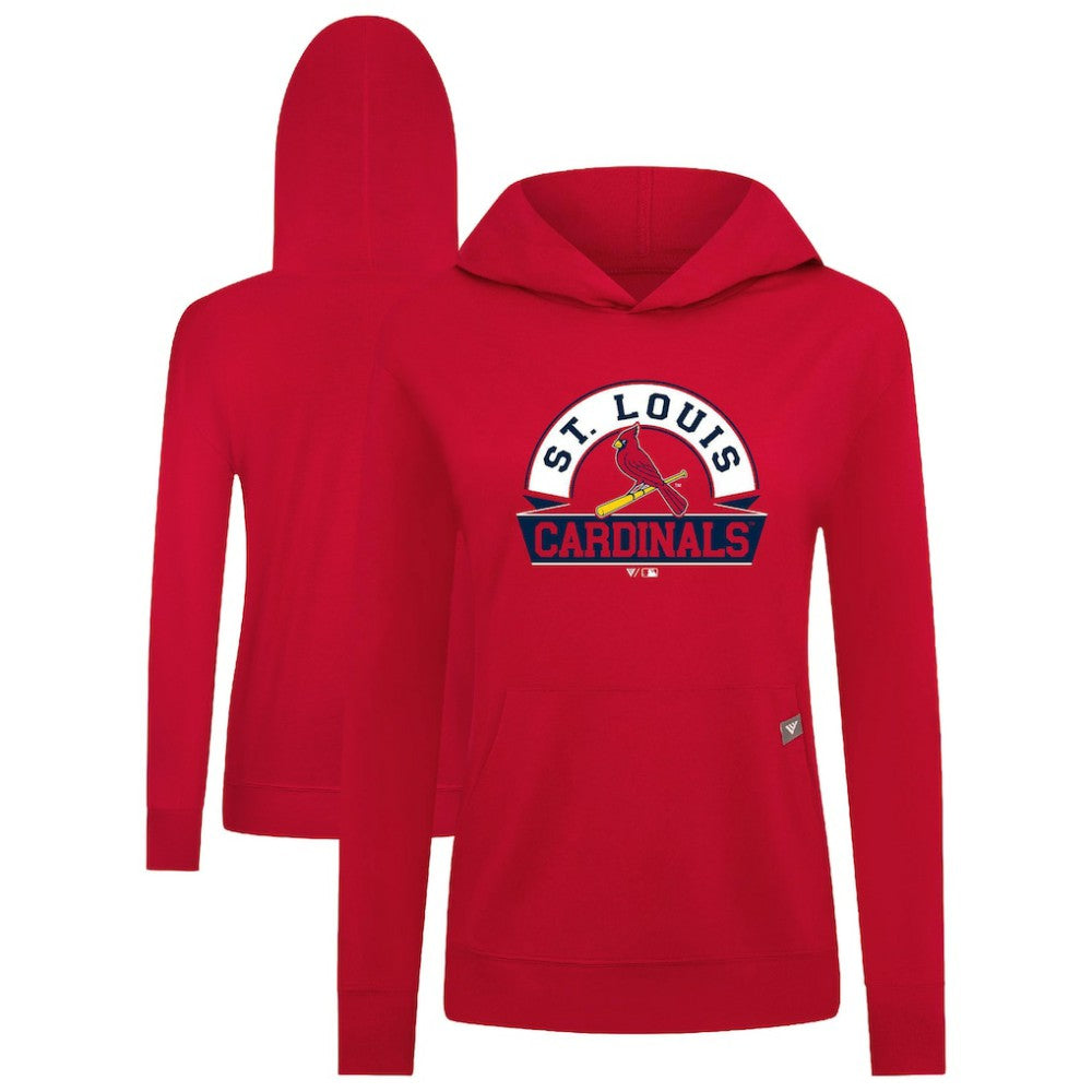 St. Louis Cardinals Levelwear Women's Relay Banner Arch Long Sleeve T-Shirt Hoodie - Red