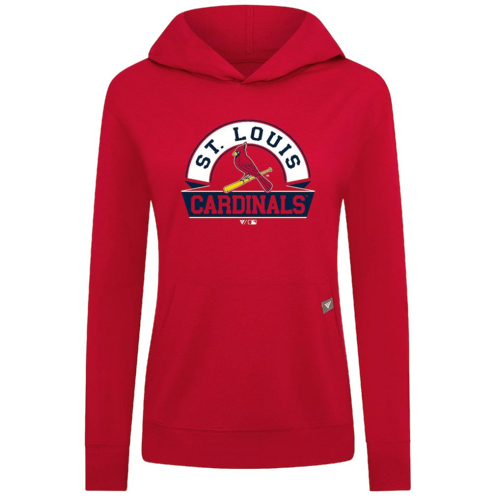 St. Louis Cardinals Levelwear Women's Relay Banner Arch Long Sleeve T-Shirt Hoodie - Red
