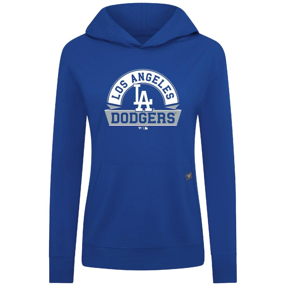 Los Angeles Dodgers Levelwear Women's Relay Banner Arch Long Sleeve T-Shirt Hoodie - Royal