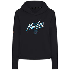 Miami Marlins Levelwear Women's Sweet Sizzle Tri-Blend Hoodie - Black