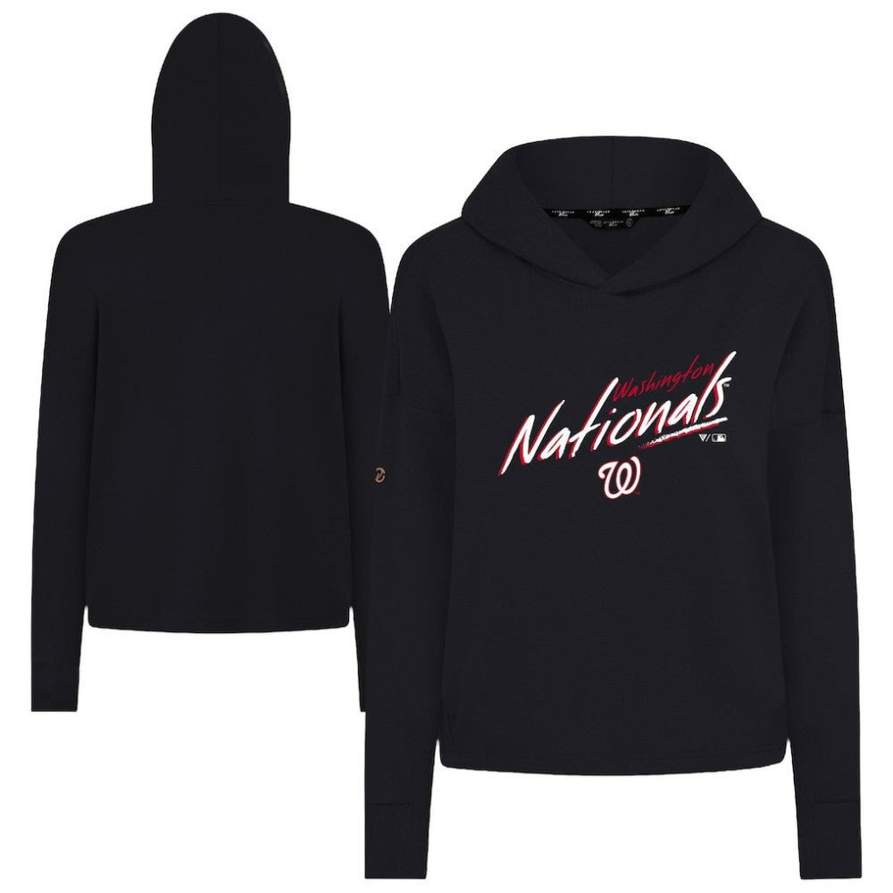 Washington Nationals Levelwear Women's Sweet Sizzle Tri-Blend Hoodie - Black