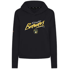 Milwaukee Brewers Levelwear Women's Sweet Sizzle Tri-Blend Hoodie - Black