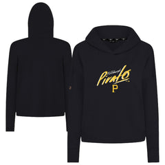 Pittsburgh Pirates Levelwear Women's Sweet Sizzle Tri-Blend Hoodie - Black