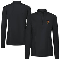San Francisco Giants Levelwear Women's Upright Insignia 2.0 Quarter-Zip Tri-Blend Top - Black