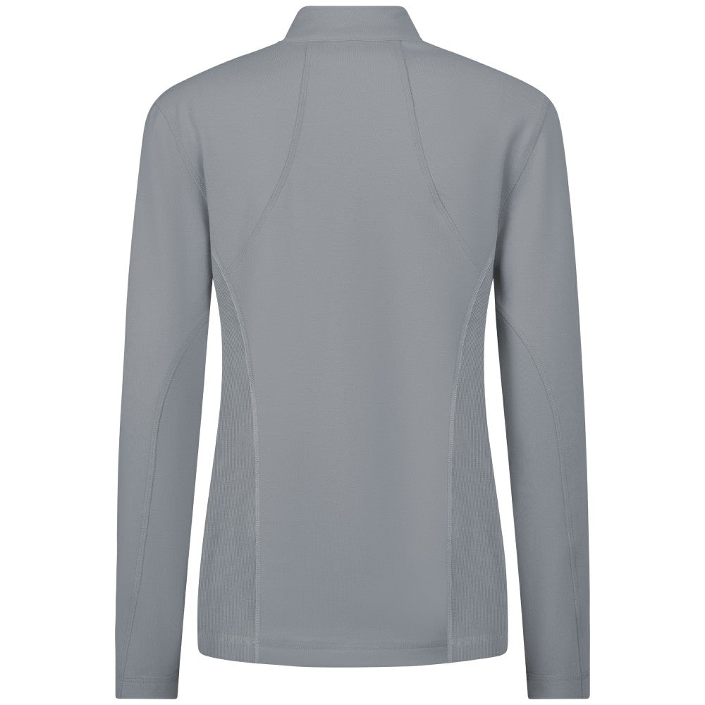 Miami Marlins Levelwear Women's Upright Insignia 2.0 Quarter-Zip Tri-Blend Top - Gray