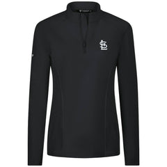 St. Louis Cardinals Levelwear Women's Upright Insignia 2.0 Quarter-Zip Tri-Blend Top - Black