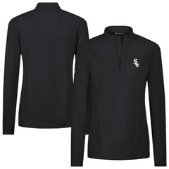 Chicago White Sox Levelwear Women's Upright Insignia 2.0 Quarter-Zip Tri-Blend Top - Black