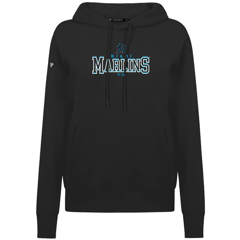 Miami Marlins Levelwear Women's Adorn Journey Hoodie - Black