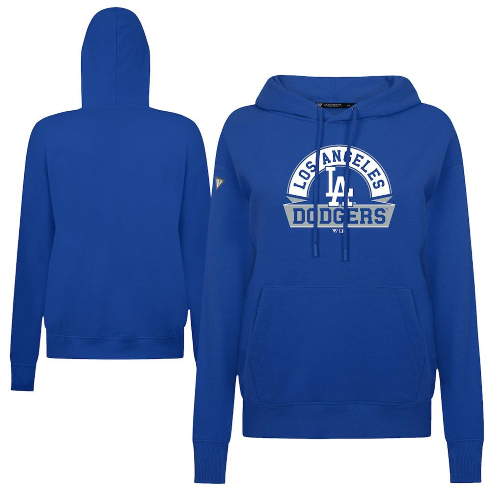 Los Angeles Dodgers Levelwear Women's Adorn Banner Arch Hoodie - Royal