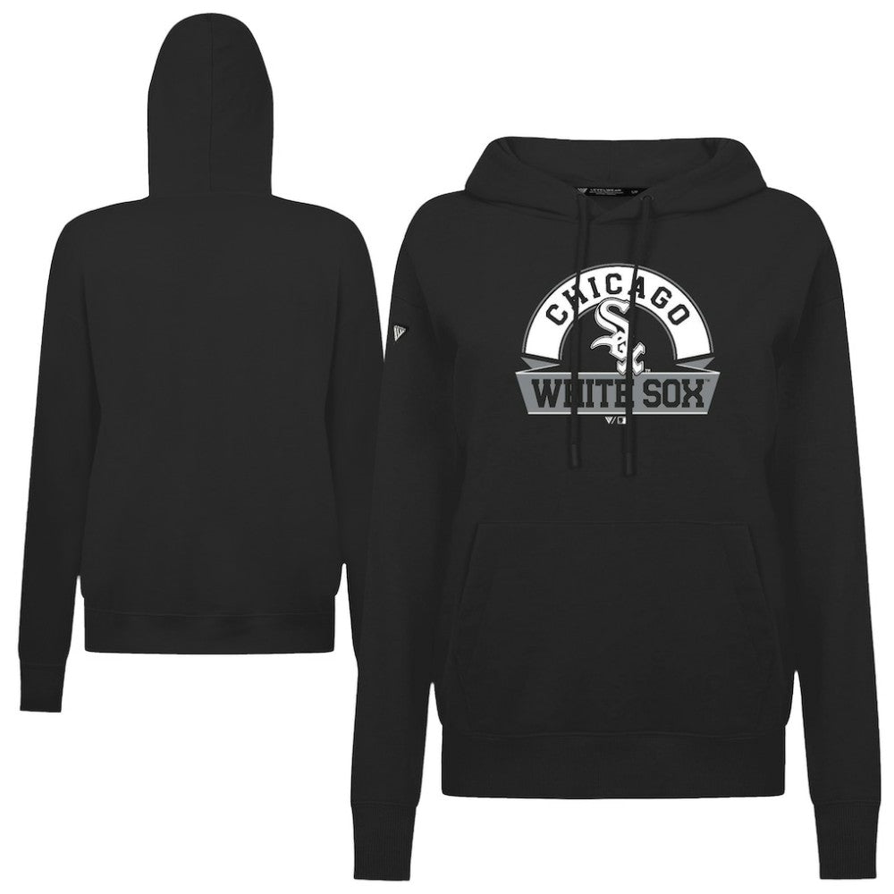 Chicago White Sox Levelwear Women's Adorn Banner Arch Hoodie - Black