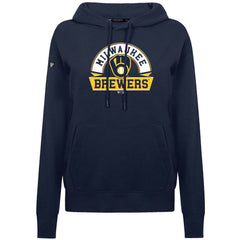 Milwaukee Brewers Levelwear Women's Adorn Banner Arch Hoodie - Navy